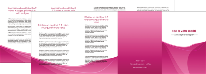 personnaliser modele de depliant 4 volets  8 pages  rose fushia fonce couleur MLGI67676