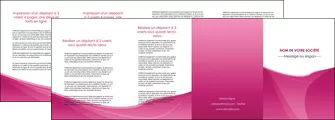 personnaliser modele de depliant 4 volets  8 pages  rose fushia fonce couleur MLGI67676