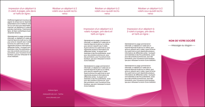 cree depliant 4 volets  8 pages  rose fushia fonce couleur MLGI67680