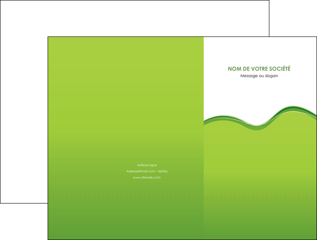 imprimerie pochette a rabat espaces verts vert vert pastel couleur pastel MIDBE68028