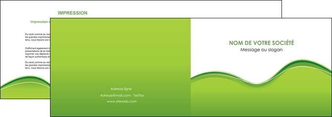 maquette en ligne a personnaliser depliant 2 volets  4 pages  espaces verts vert vert pastel couleur pastel MLIGCH68032
