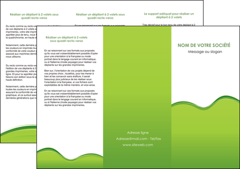 exemple depliant 3 volets  6 pages  espaces verts vert vert pastel couleur pastel MID68040