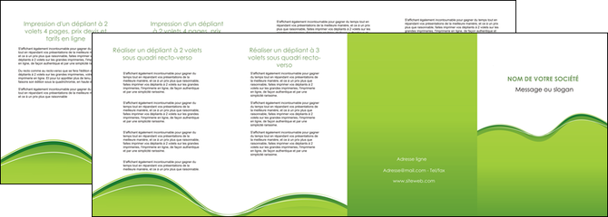 personnaliser modele de depliant 4 volets  8 pages  espaces verts vert vert pastel couleur pastel MIFBE68058