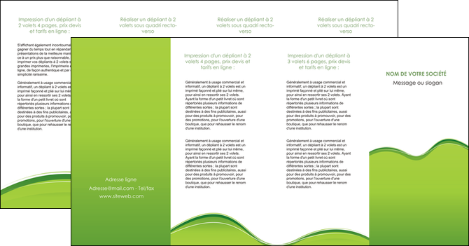 faire modele a imprimer depliant 4 volets  8 pages  espaces verts vert vert pastel couleur pastel MIFLU68062