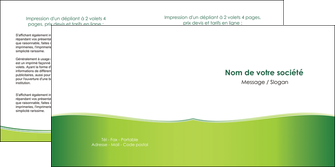 creation graphique en ligne depliant 2 volets  4 pages  espaces verts vert vert pastel couleur pastel MLGI68150