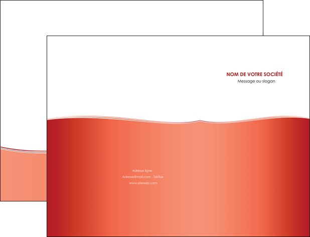creation graphique en ligne pochette a rabat rouge couleurs chaudes fond  colore MID68348