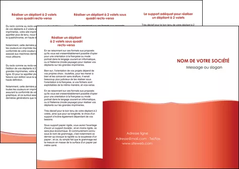 imprimerie depliant 3 volets  6 pages  rouge couleurs chaudes fond  colore MIF68362