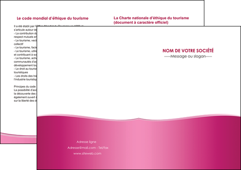 realiser depliant 2 volets  4 pages  rose pastel fond rose couleur pastel MLGI68388