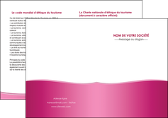 realiser depliant 2 volets  4 pages  rose pastel fond rose couleur pastel MLGI68388