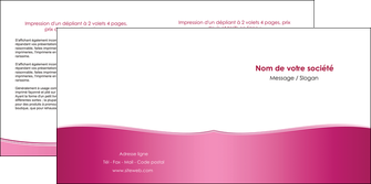 modele depliant 2 volets  4 pages  rose pastel fond rose couleur pastel MLGI68418