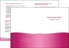 cree depliant 2 volets  4 pages  rose pastel fond rose couleur pastel MLGI68428