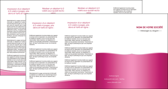 exemple depliant 4 volets  8 pages  rose pastel fond rose couleur pastel MLGI68434