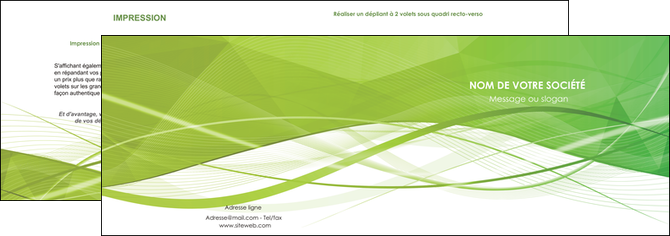 creation graphique en ligne depliant 2 volets  4 pages  espaces verts vert vert pastel couleur pastel MIDLU68568