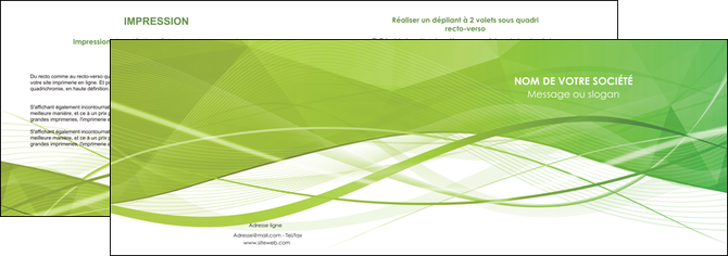 modele en ligne depliant 2 volets  4 pages  espaces verts vert vert pastel couleur pastel MIDCH68570