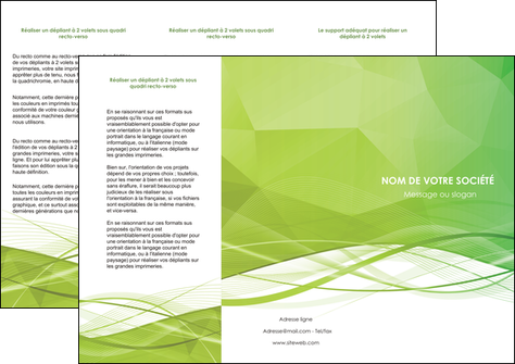 realiser depliant 3 volets  6 pages  espaces verts vert vert pastel couleur pastel MIDBE68578