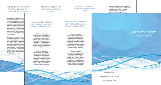 modele depliant 4 volets  8 pages  bleu bleu pastel fond bleu pastel MID68972