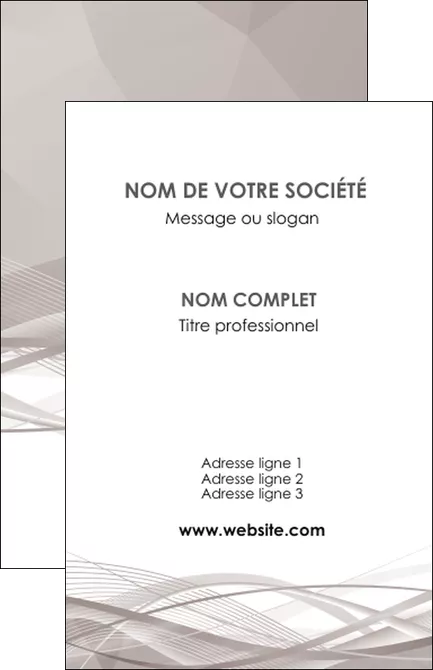 creation graphique en ligne carte de visite gris fond gris simple MIFLU69006