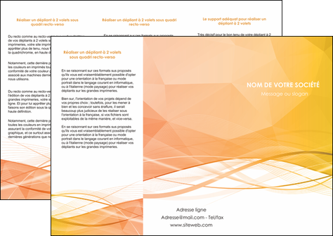 impression depliant 3 volets  6 pages  orange pastel couleur pastel fond orange pastel MLGI69238
