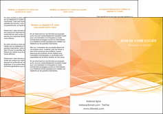 impression depliant 3 volets  6 pages  orange pastel couleur pastel fond orange pastel MLGI69238