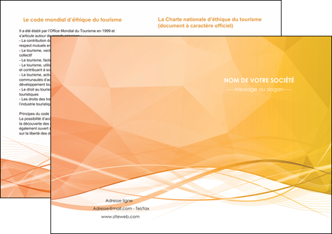 faire depliant 2 volets  4 pages  orange pastel couleur pastel fond orange pastel MLGI69252