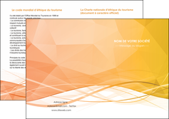 faire depliant 2 volets  4 pages  orange pastel couleur pastel fond orange pastel MLGI69252