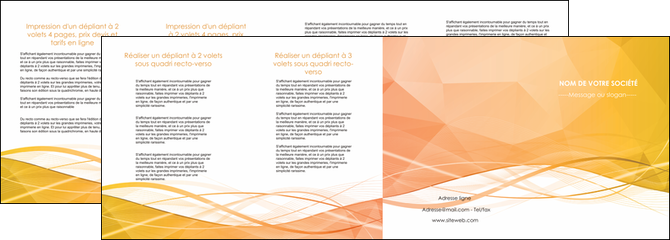 cree depliant 4 volets  8 pages  orange pastel couleur pastel fond orange pastel MLGI69256