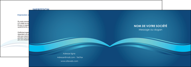 modele en ligne depliant 2 volets  4 pages  bleu bleu pastel fond bleu MIF69640