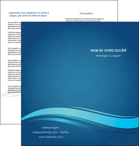 personnaliser maquette depliant 2 volets  4 pages  bleu bleu pastel fond bleu MIFBE69652