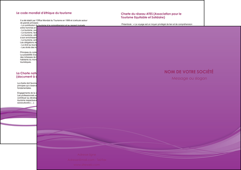 modele depliant 2 volets  4 pages  web design fond violet fond colore action MLIP69820