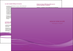modele depliant 2 volets  4 pages  web design fond violet fond colore action MLIGLU69820