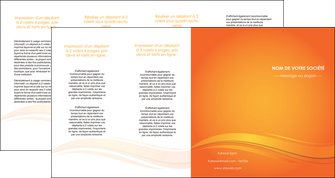 exemple depliant 4 volets  8 pages  orange fond orange couleur MLGI69930