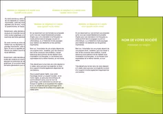 maquette en ligne a personnaliser depliant 3 volets  6 pages  espaces verts vert vert pastel fond vert pastel MLGI69962