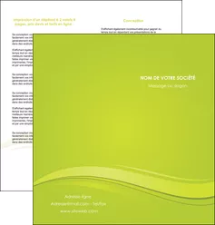 faire depliant 2 volets  4 pages  espaces verts vert vert pastel fond vert pastel MLGI69964