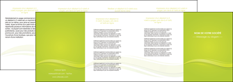 maquette en ligne a personnaliser depliant 4 volets  8 pages  espaces verts vert vert pastel fond vert pastel MLGI69978