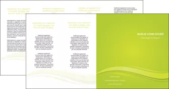 faire modele a imprimer depliant 4 volets  8 pages  espaces verts vert vert pastel fond vert pastel MLGI69982