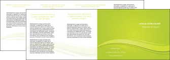 impression depliant 4 volets  8 pages  espaces verts vert vert pastel fond vert pastel MLGI69984
