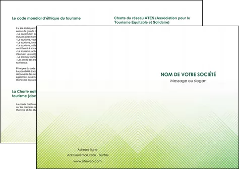 faire depliant 2 volets  4 pages  vert vert pastel carre MLGI70000