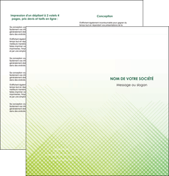 maquette en ligne a personnaliser depliant 2 volets  4 pages  vert vert pastel carre MIFCH70022
