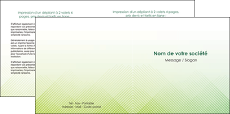 imprimerie depliant 2 volets  4 pages  vert vert pastel carre MLIG70024