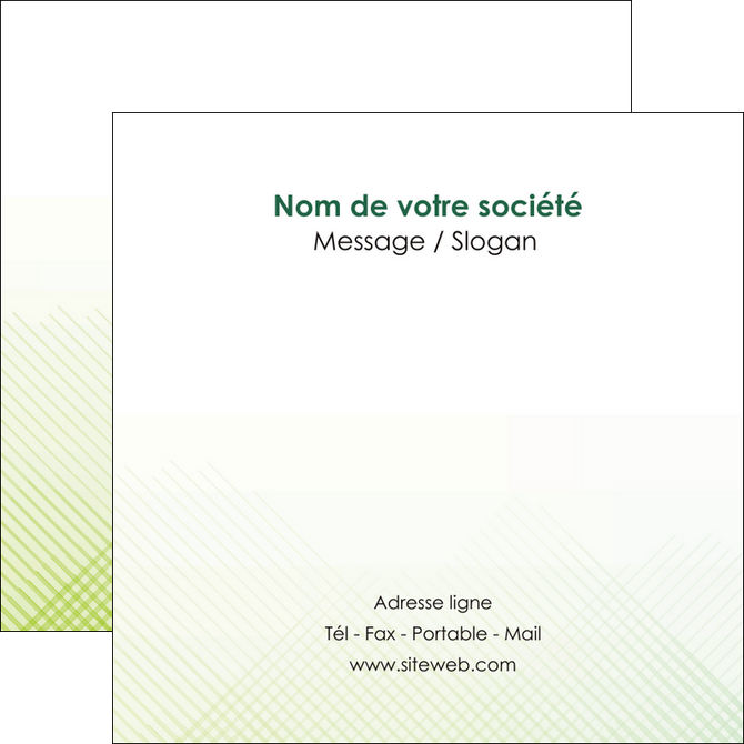 maquette en ligne a personnaliser flyers vert vert pastel carre MLIP70028