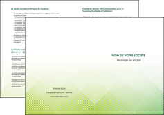 realiser depliant 2 volets  4 pages  vert vert pastel carre MIFCH70034