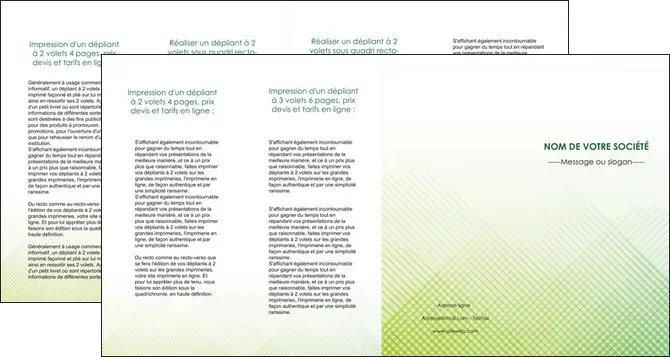 imprimer depliant 4 volets  8 pages  vert vert pastel carre MLGI70040