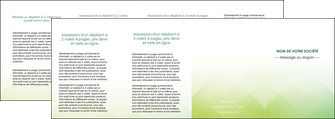 maquette en ligne a personnaliser depliant 4 volets  8 pages  vert vert pastel carre MID70042