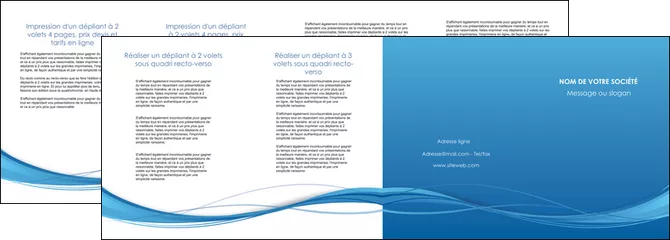 realiser depliant 4 volets  8 pages  bleu bleu pastel fond bleu MLGI70092