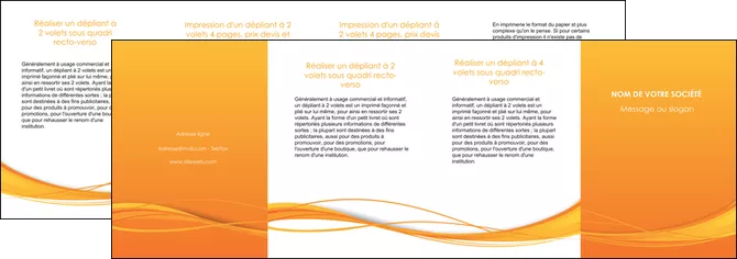 imprimerie depliant 4 volets  8 pages  orange couleur couleurs MLGI70428