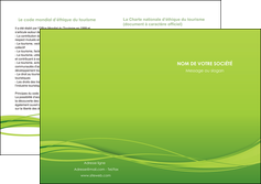 modele depliant 2 volets  4 pages  espaces verts vert vert pastel naturel MIFCH70470