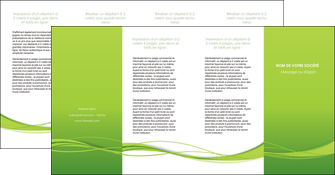 personnaliser modele de depliant 4 volets  8 pages  espaces verts vert vert pastel naturel MIF70478
