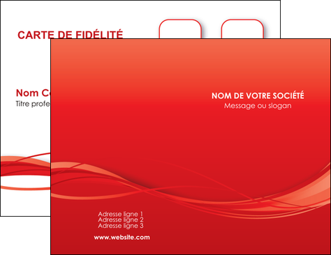 imprimer carte de visite rouge couleur couleurs MIDLU70492