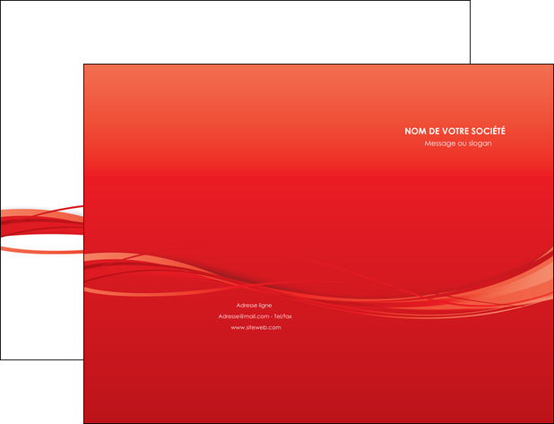 personnaliser modele de pochette a rabat rouge couleur couleurs MIFCH70494