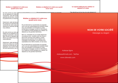 imprimer depliant 3 volets  6 pages  rouge couleur couleurs MIFCH70508